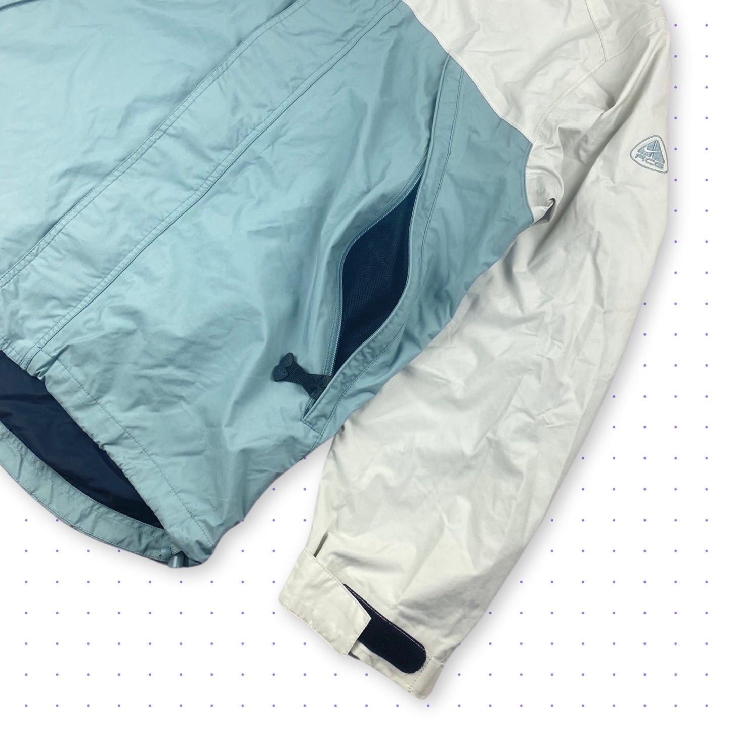 00s Nike ACG Storm-Fit Packable Jacket Babyblue/White