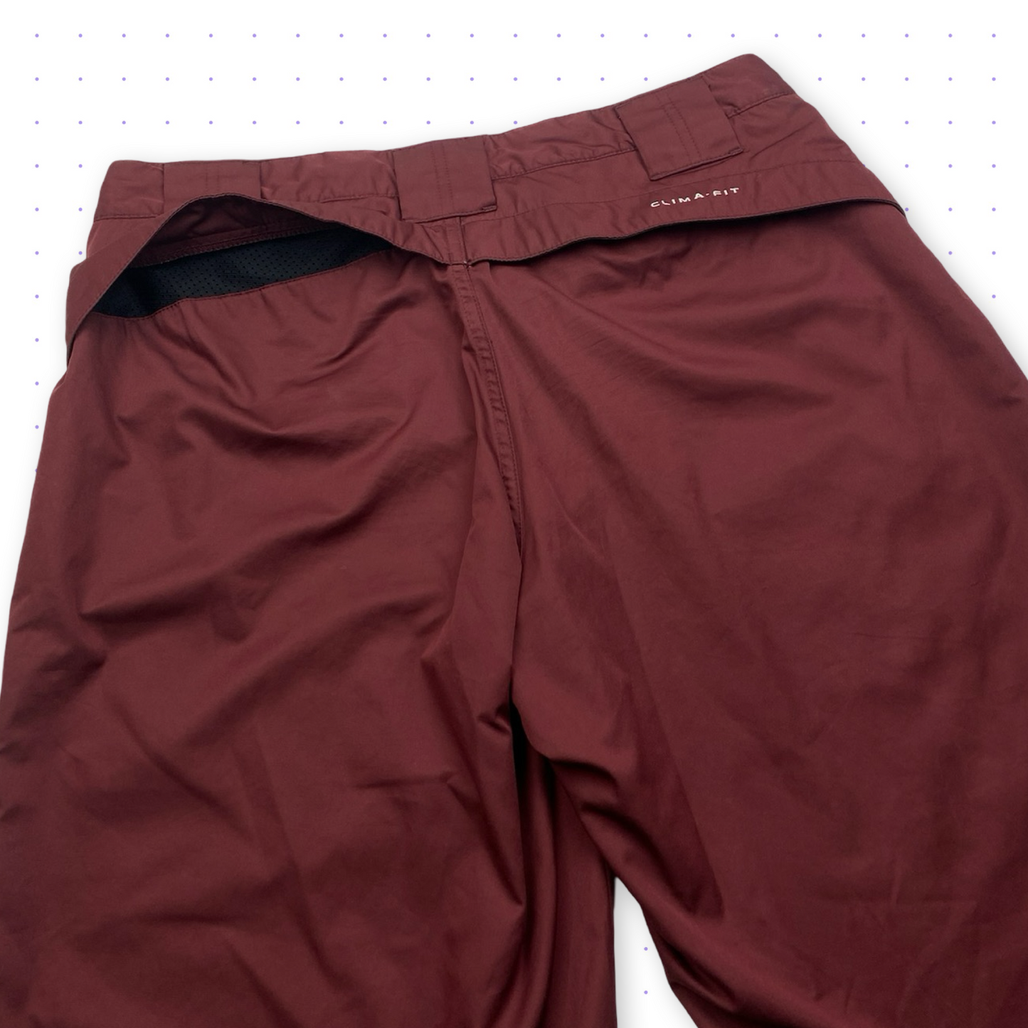 00s Nike Clima-Fit Golf 2in1 Ventilated Pants Bordeaux Red