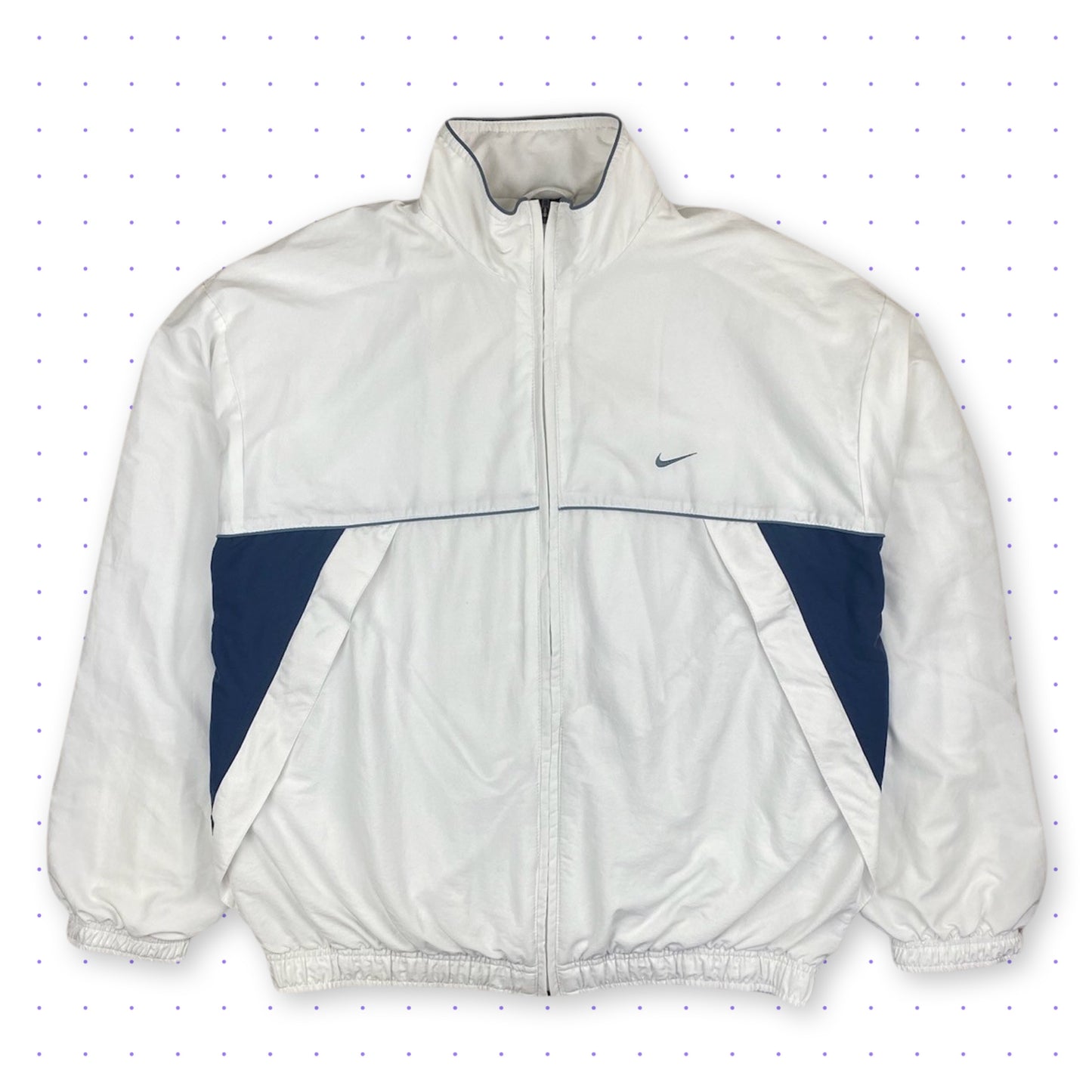 90s Nike Backswoosh Boxy Jacket White/Navy