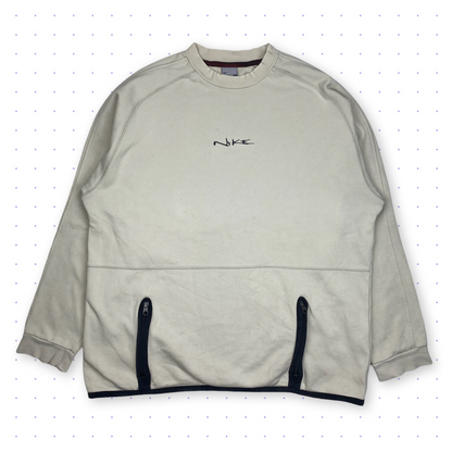 00s Nike Tactical Distressed Sweater Beige