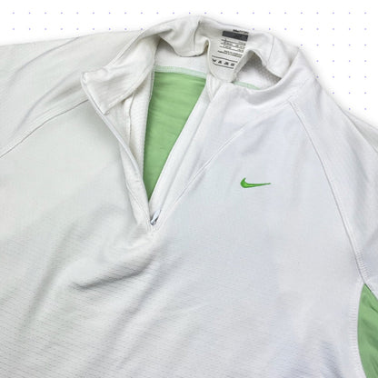 00s Nike Cycling T-Shirt White/Green