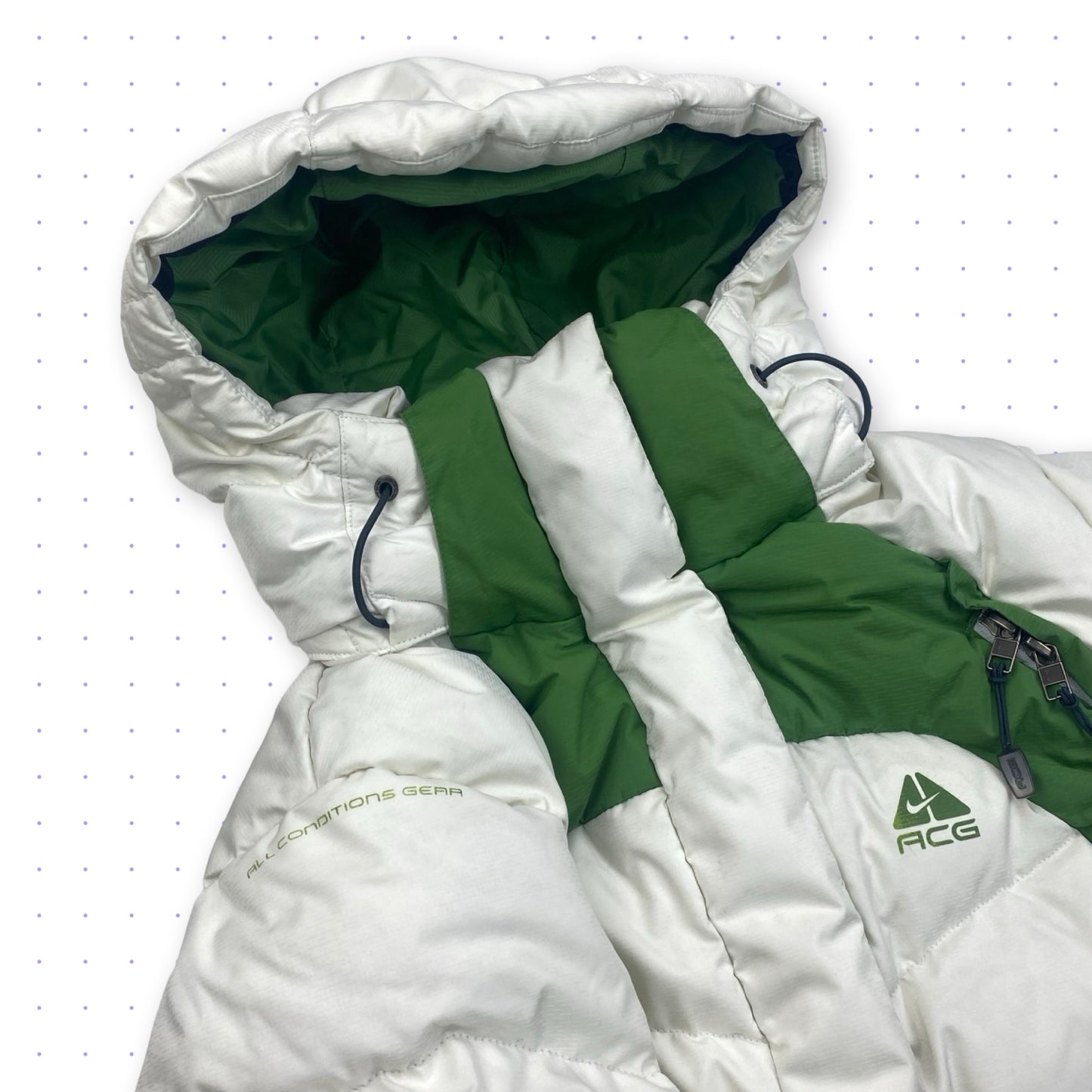 ‘05 Nike ACG Ventilated Puffer Jacket White/Green