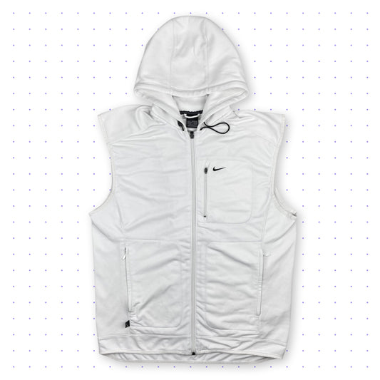 90s Nike Hooded Vest White