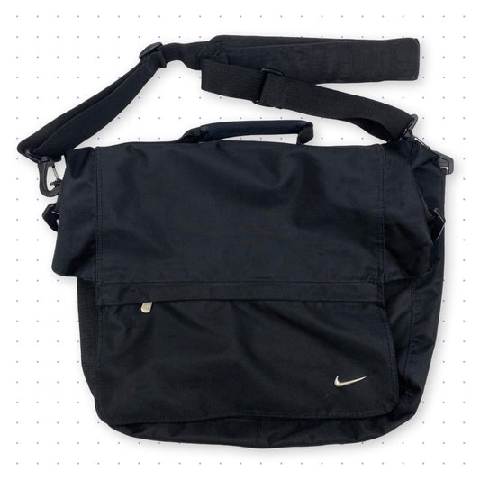 90s Nike 2in1 Expandable Messenger Bag Black