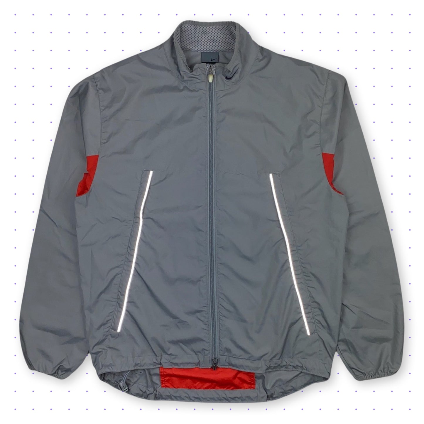 00s Nike Clima-Fit Reflective Jacket Grey/Red