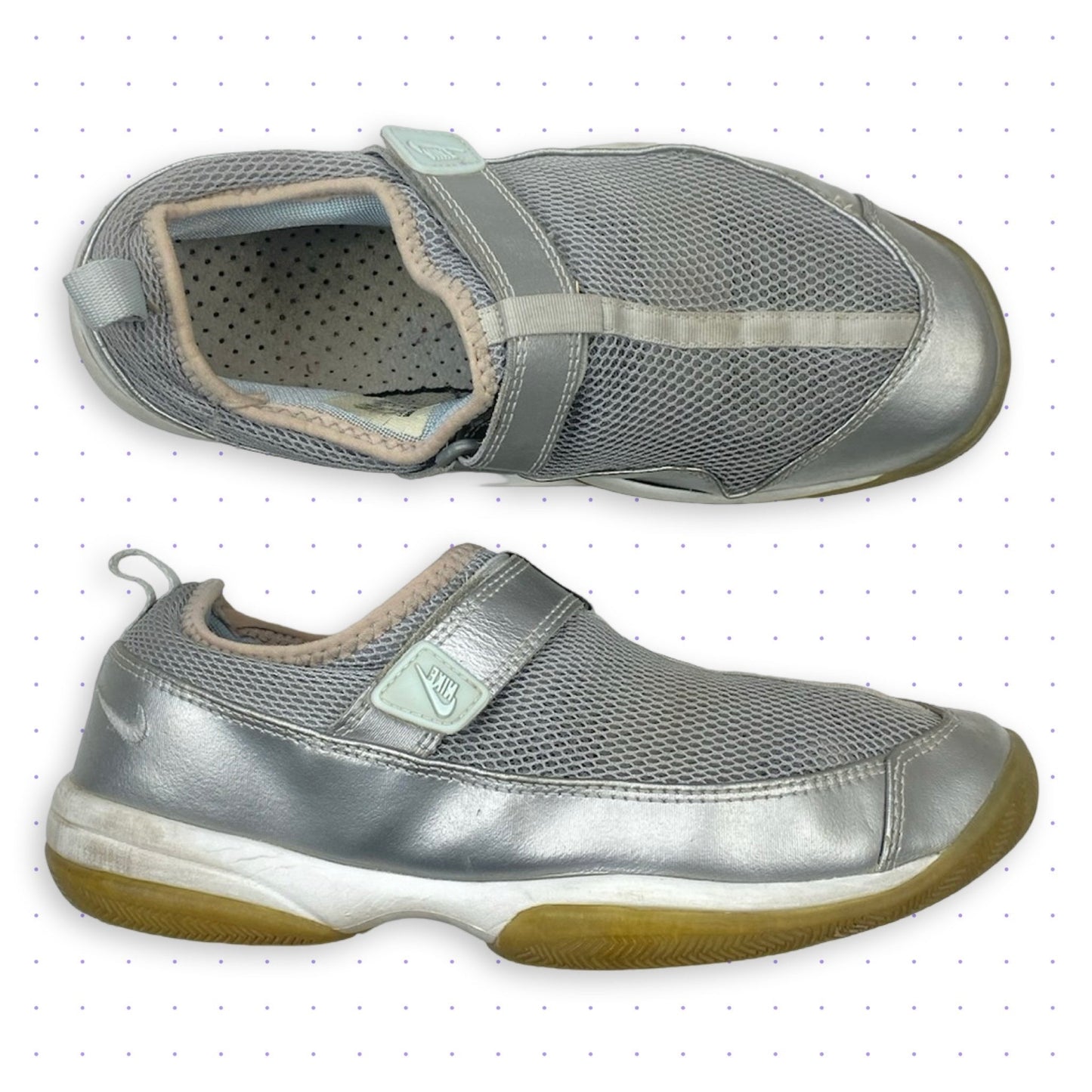 ‘01 Nike Lightweight Velcro Shoe Grey/Silver