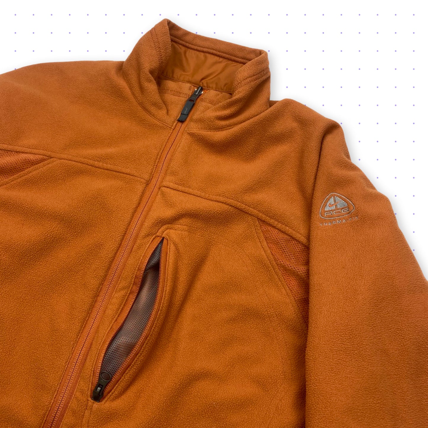 00s Nike 2in1 Reversible Ventilated Fleece Jacket Orange