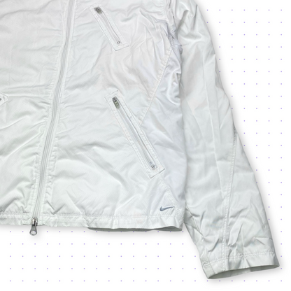 ´04 Nike Training Clima-Fit Fleece Lined Biker Jacket White