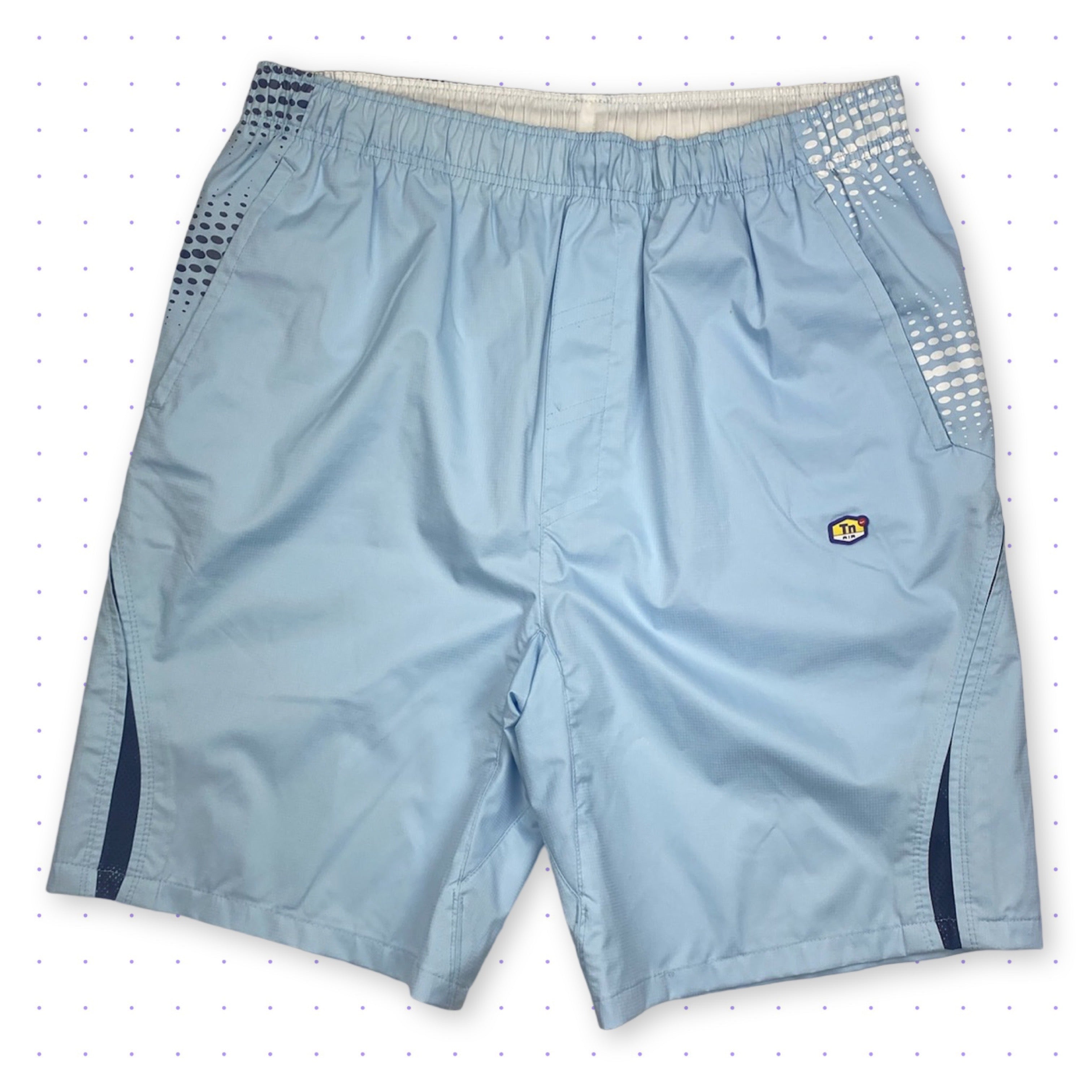 00s Nike Tn Mesh Striped Shorts Baby Blue