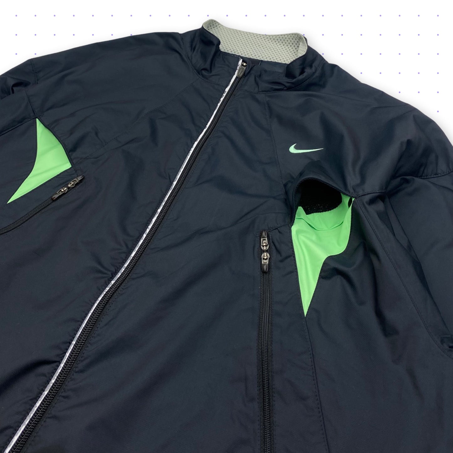 ‘06 Nike Clima-Fit Multi Pocket Ventilated Reflective Jacket Black