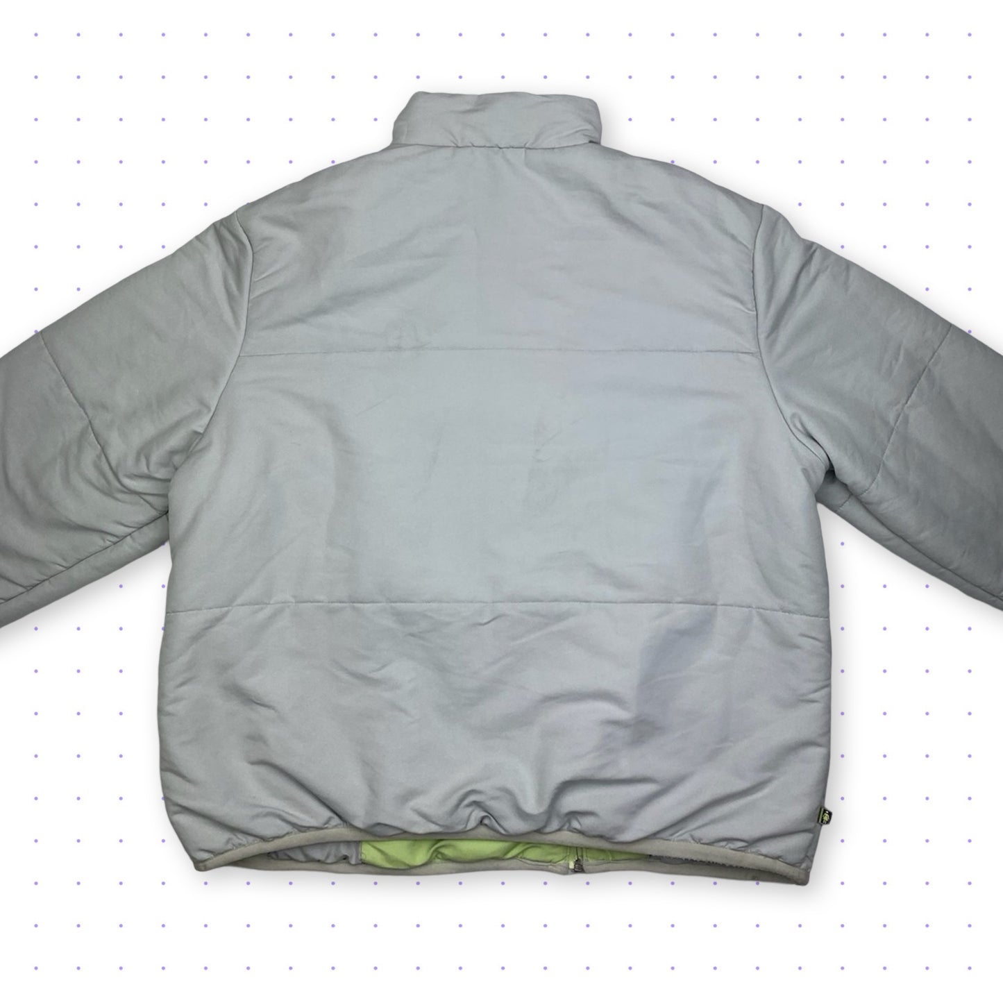 ‘00 Nike WB-71 Asymmetrical Padded Jacket Grey/Lime Green