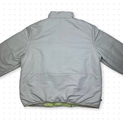 ‘00 Nike WB-71 Asymmetrical Padded Jacket Grey/Lime Green