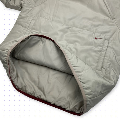 ‘01 Nike Asymmetrical Padded Jacket Grey/Burgundy