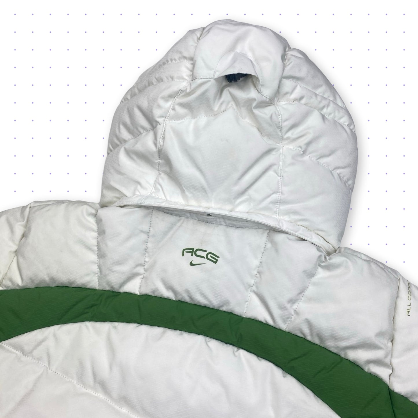 ‘05 Nike ACG Ventilated Puffer Jacket White/Green