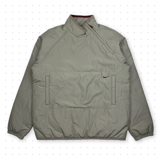 ‘01 Nike Asymmetrical Padded Jacket Grey/Burgundy