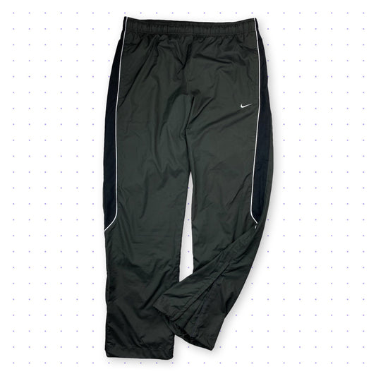 00s Nike Piped Mesh Striped Pants Grey