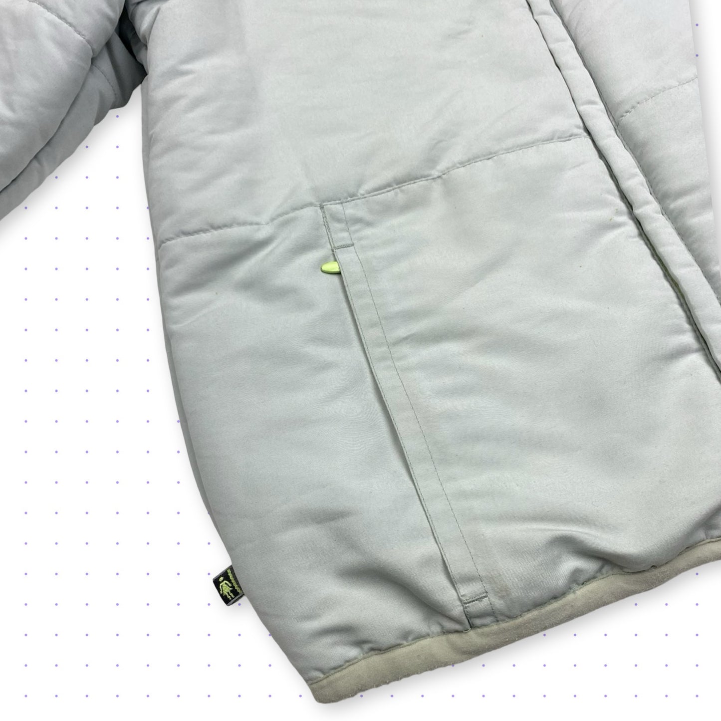 ‘00 Nike WB-71 Asymmetrical Padded Jacket Grey/Lime Green