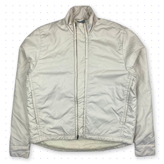 00s Nike Clima-Fit Double Zip Padded Jacket Beige