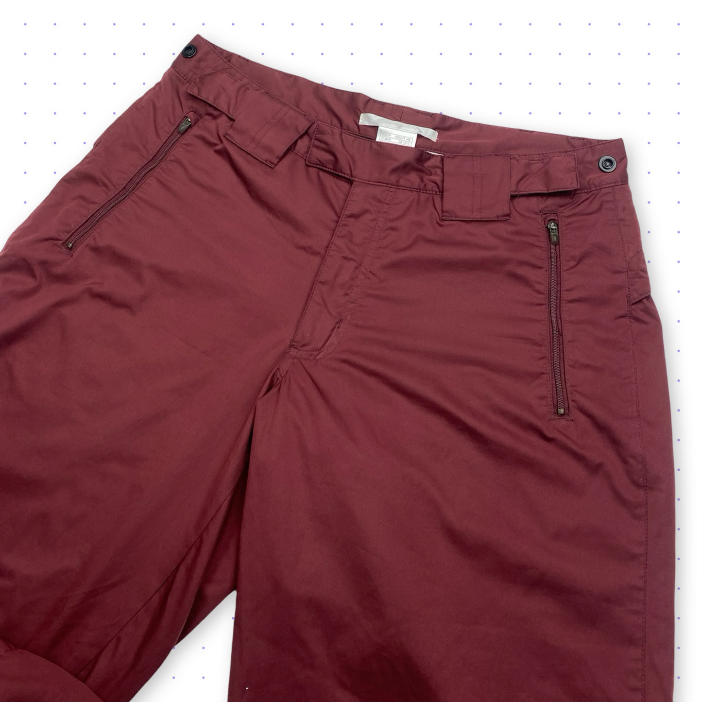 00s Nike Clima-Fit Golf 2in1 Ventilated Pants Bordeaux Red