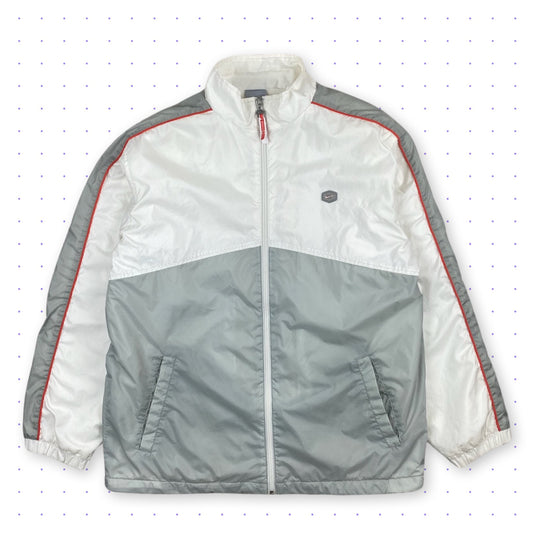 00s Nike Hex Fleece Lined Jacket White/Grey