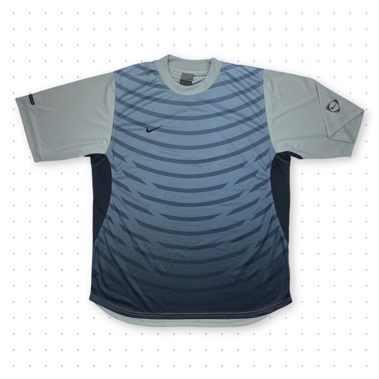 00s Nike Patterned T-Shirt Blue/Grey