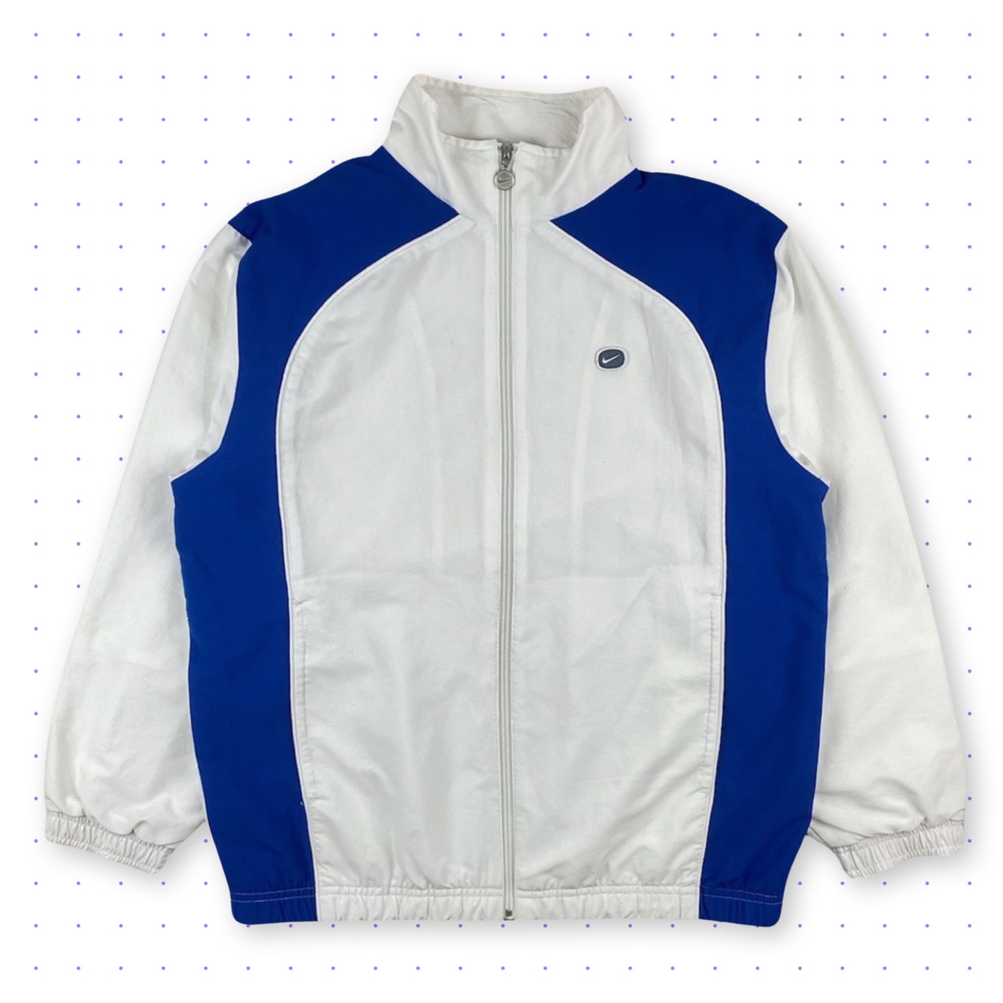 00s Nike Spellout Jacket White/Blue