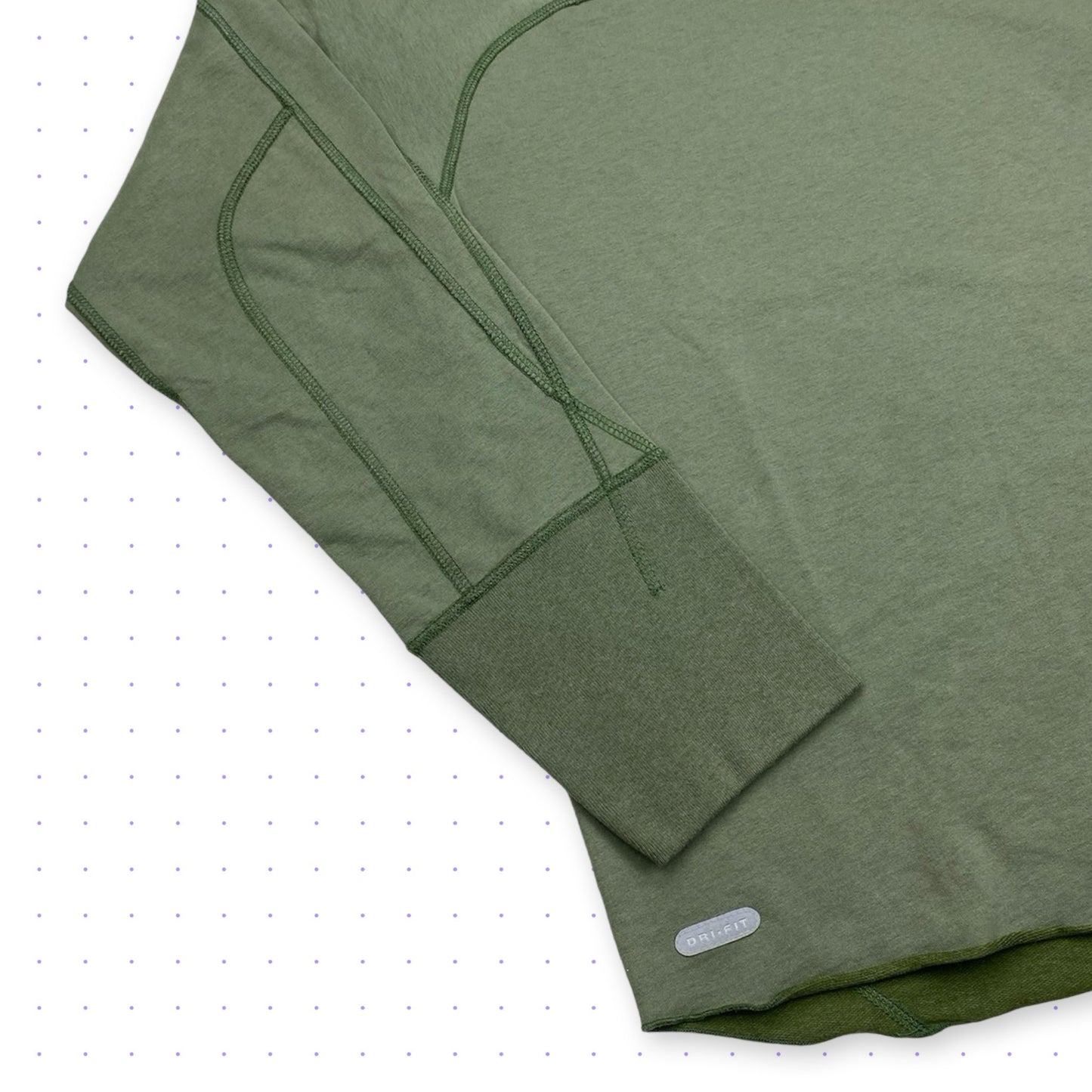 ´02 Nike B2 Dri-Fit Overlock Panelled Longsleeve Khaki