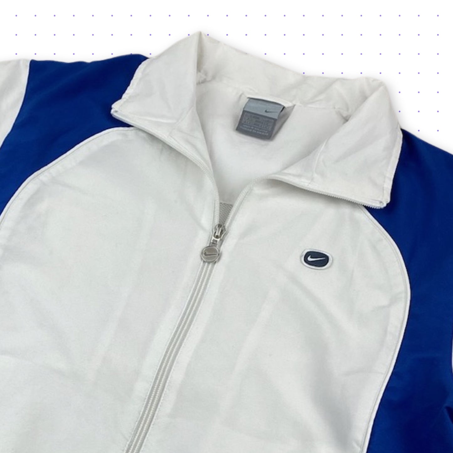 00s Nike Spellout Jacket White/Blue