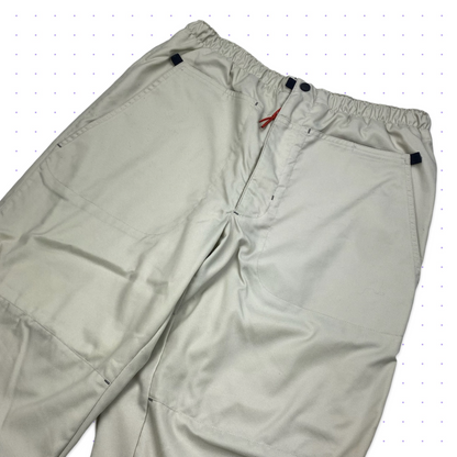 00s Nike Flap Pocket Padded Fleece Lined Pants Beige