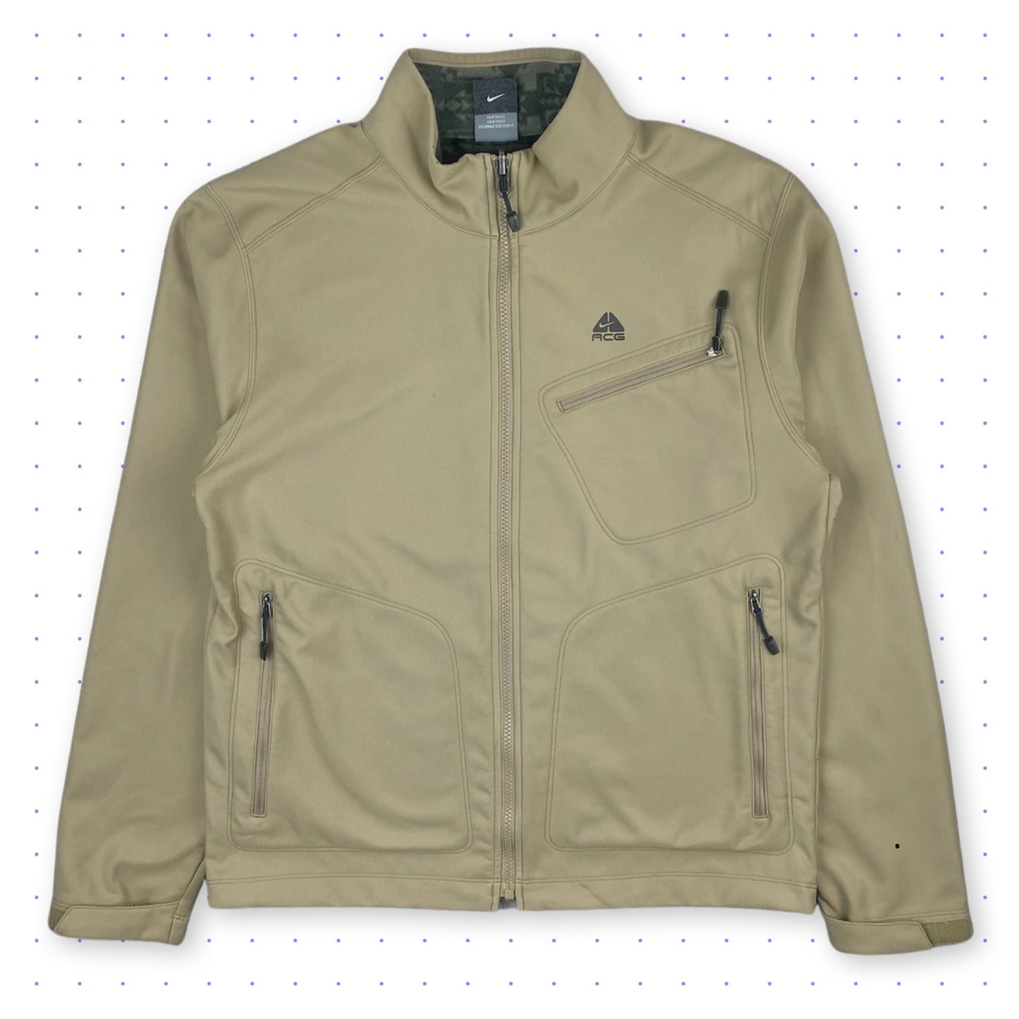 00s Nike Fleece Lined Jacket Beige