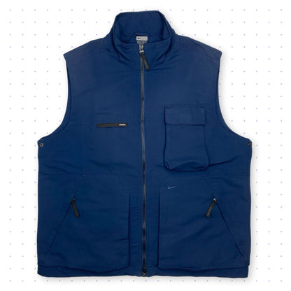 ‘01 Nike Black Tab 3D-Pockets Tactical Vest Navy Blue