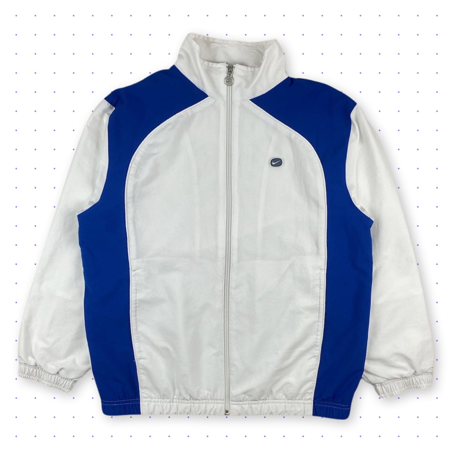 00s Nike Spellout Jacket White/Blue