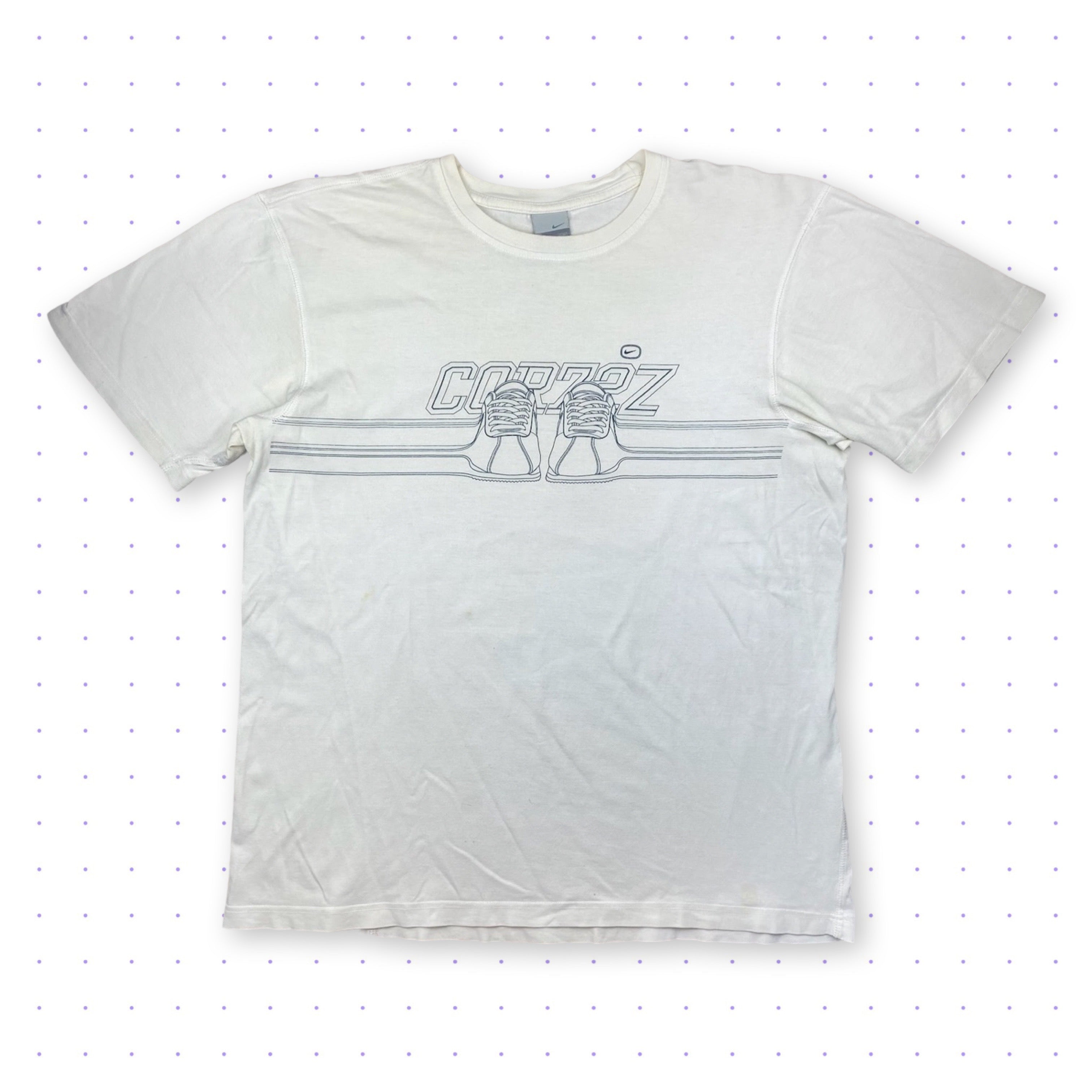White tees and nike cortez hotsell
