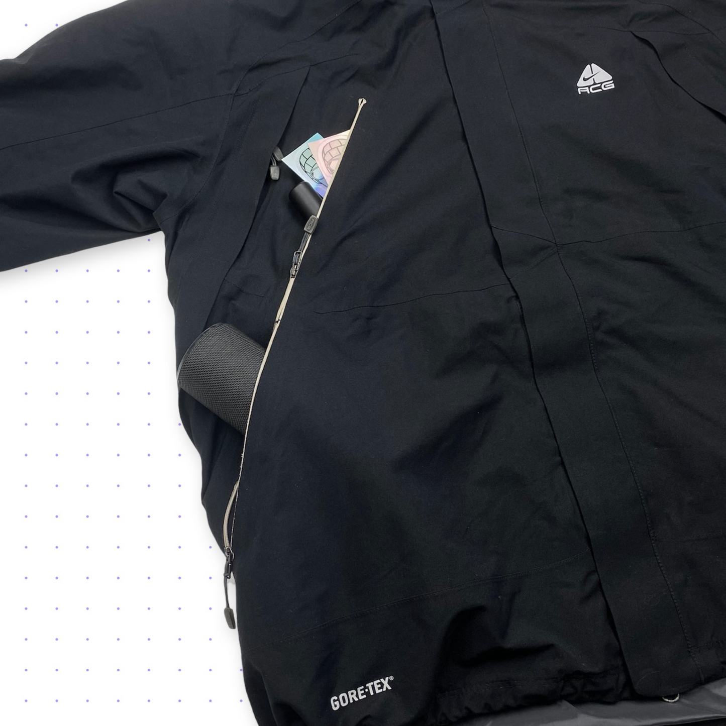 00s Nike ACG Gore-Tex Technical Ventilated Padded Jacket Black