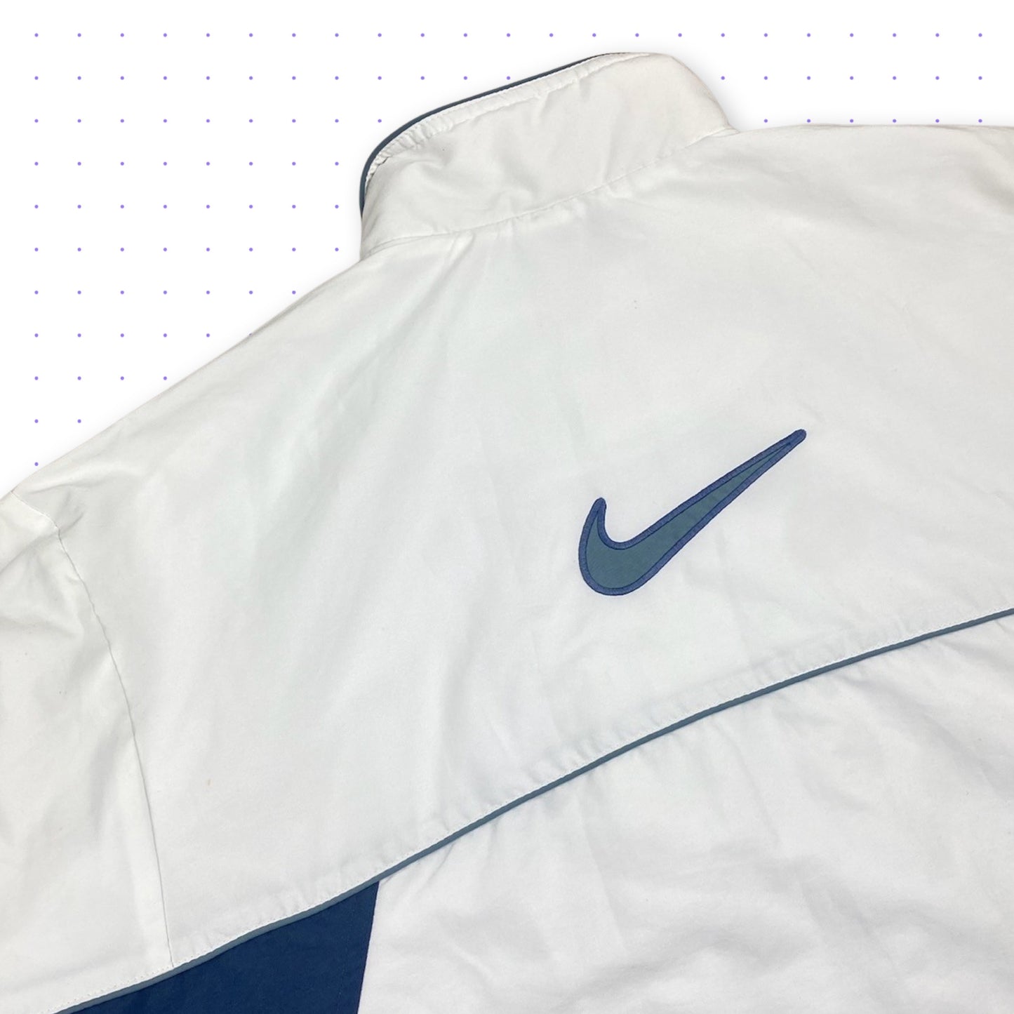 90s Nike Backswoosh Boxy Jacket White/Navy