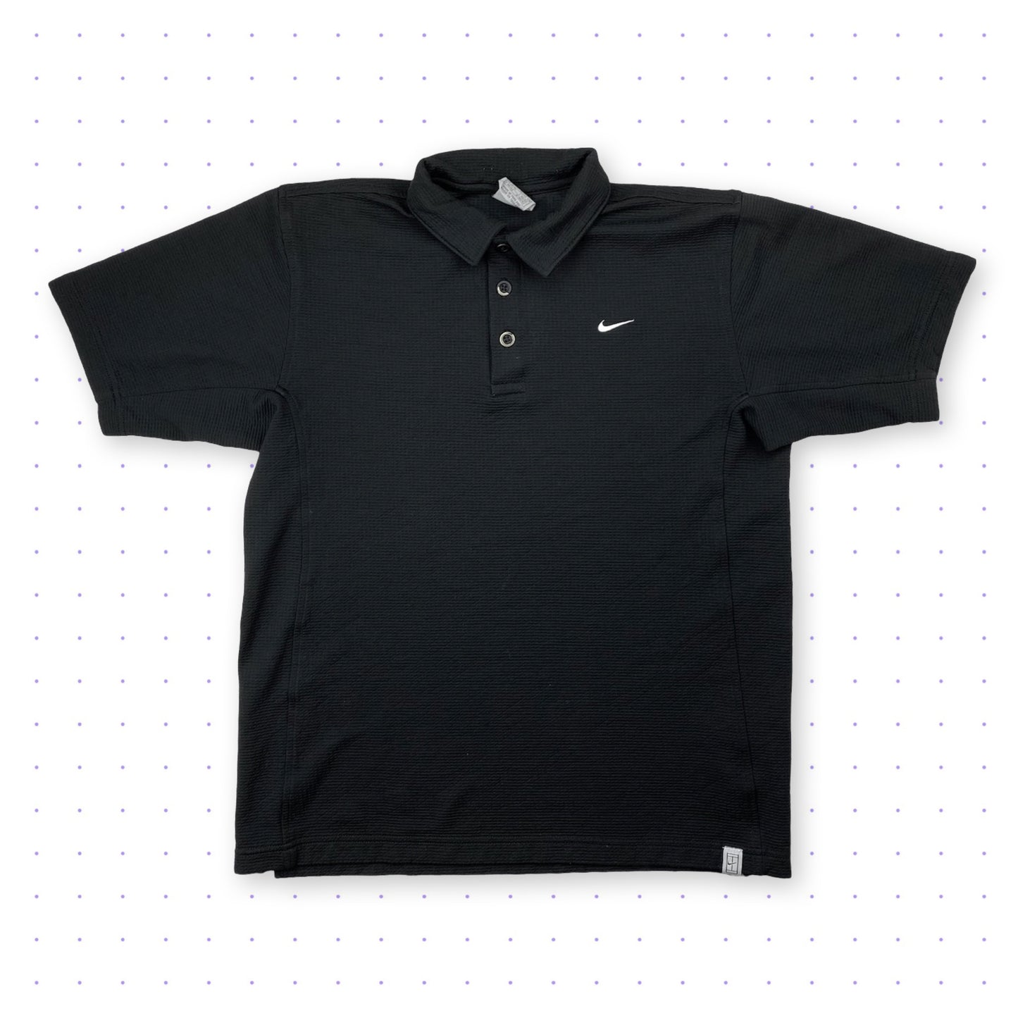 00s Nike Court Polo T-Shirt Black