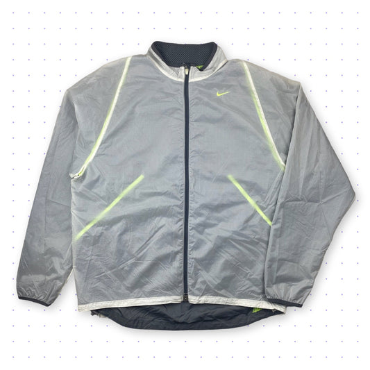 ‘05 Nike Clima-Fit Semi Transparent Layered Ventilated Jacket White/Grey
