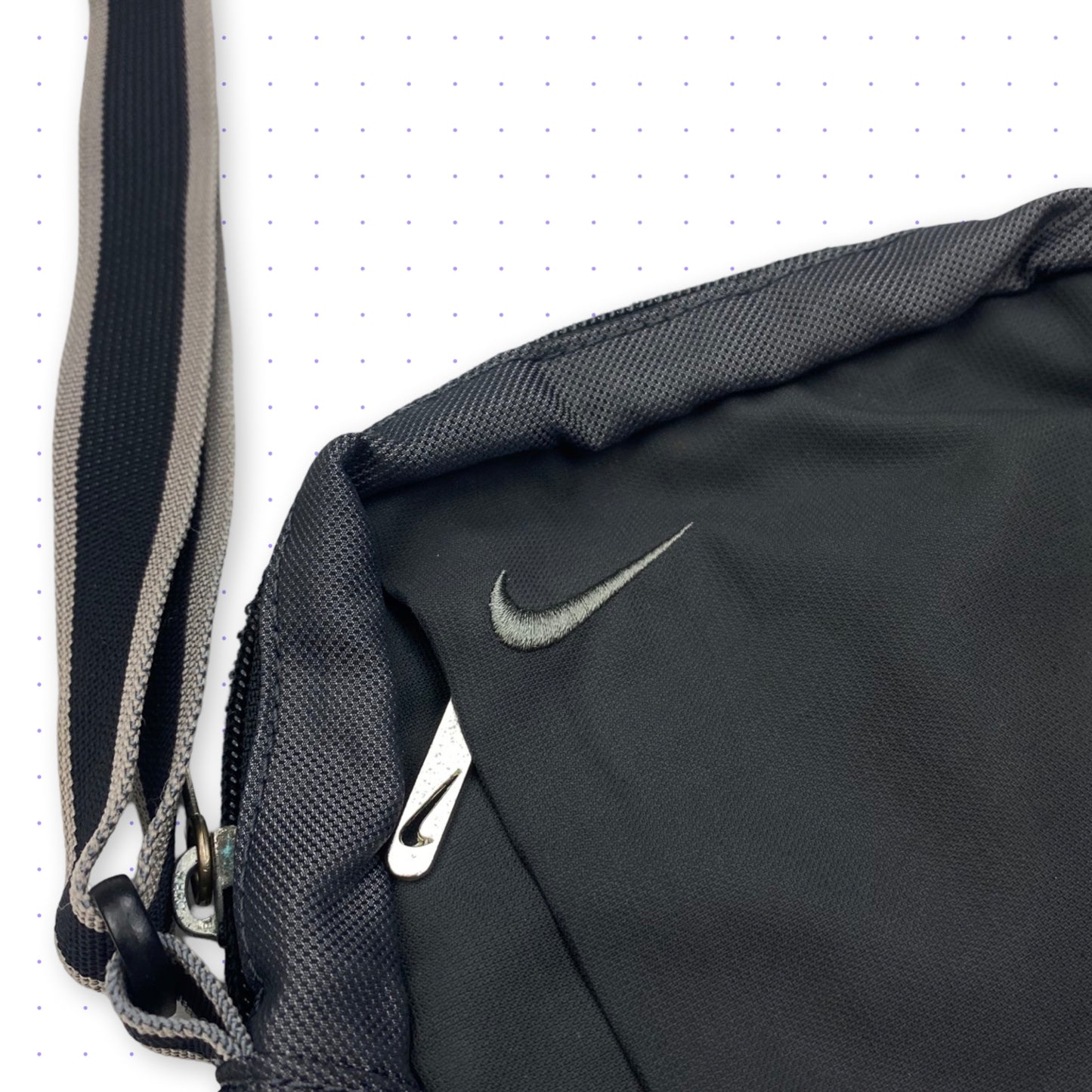 00s Nike Side Bag Black/Grey