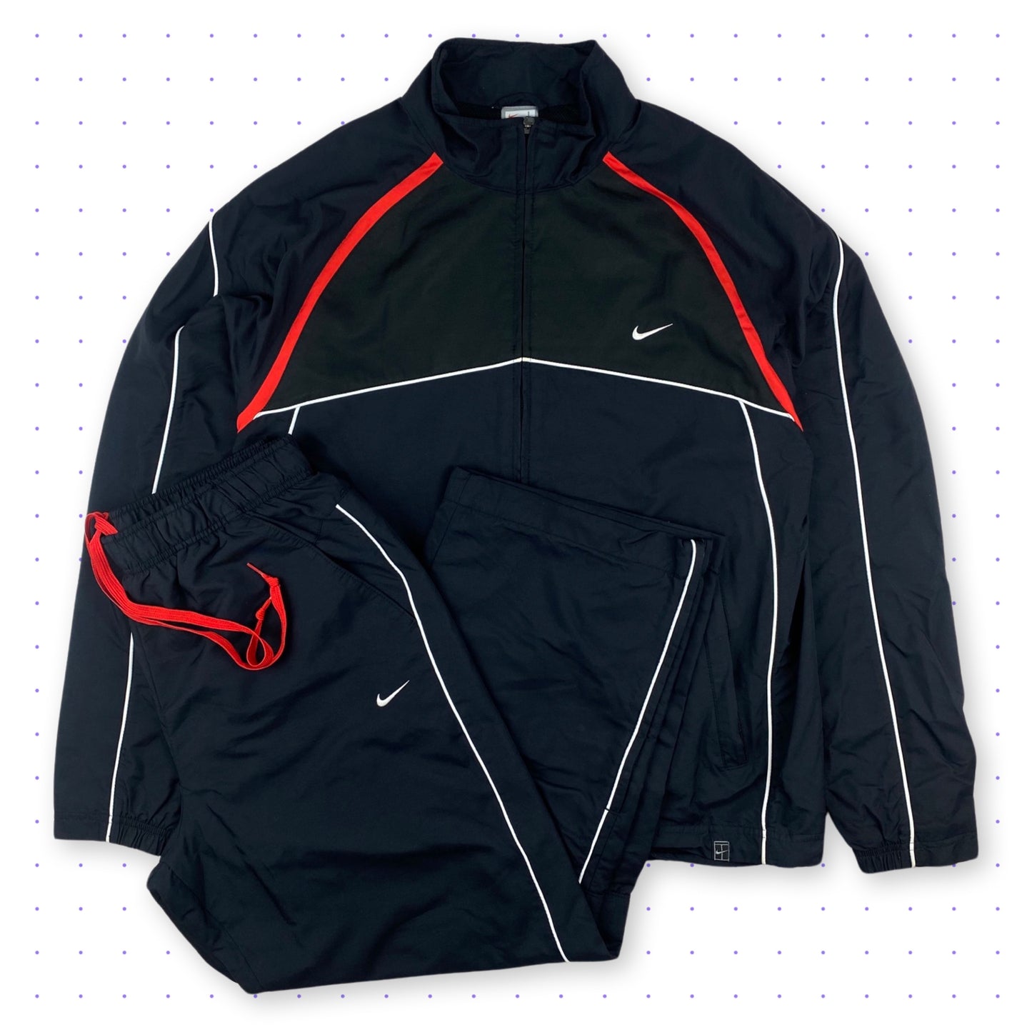 00s Nike Court Tracksuit Black/Red