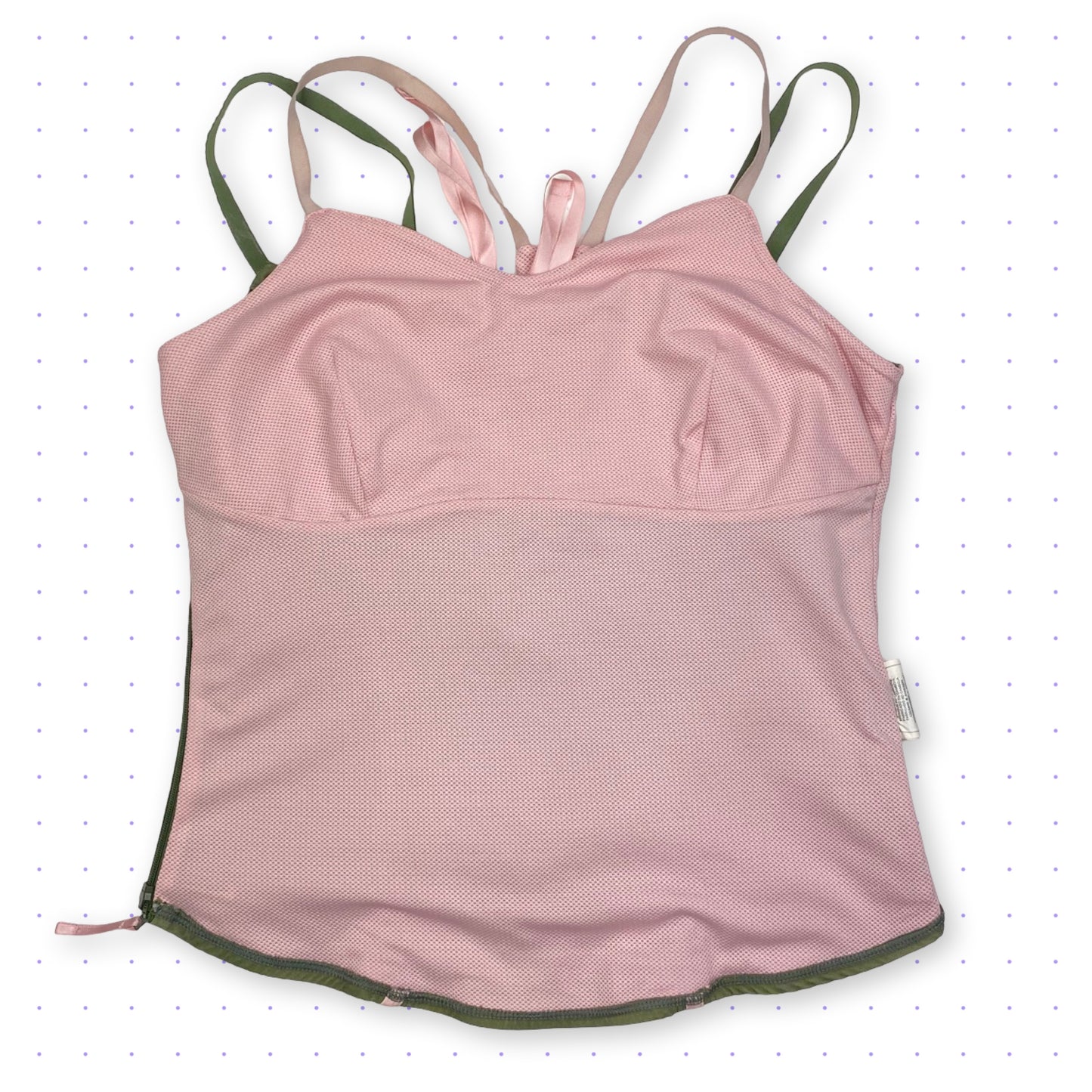 00s Nike Corset Top Khaki/Pink