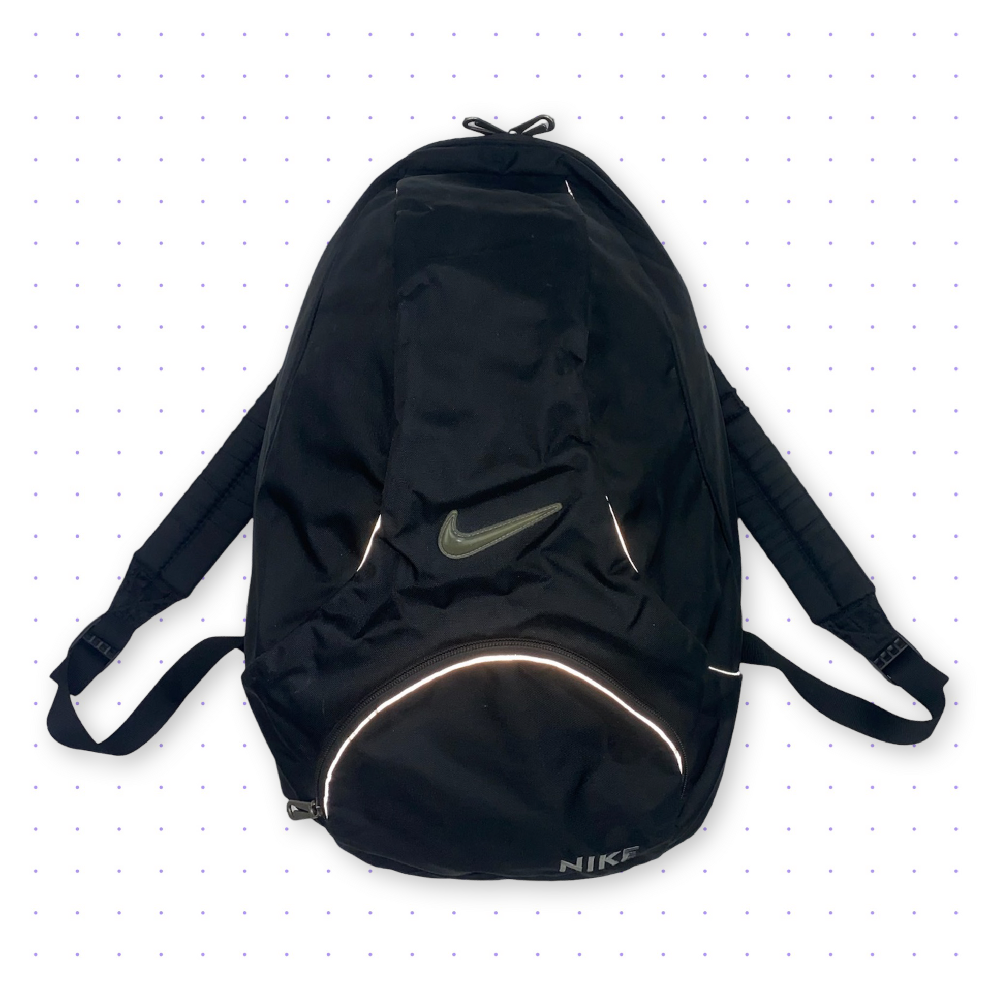 nike backpack reflective 99 Nike Reflective Rubber Swoosh Backpack Black – welltosell
