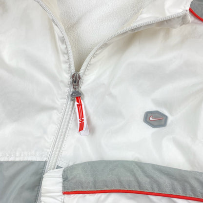 00s Nike Hex Fleece Lined Jacket White/Grey