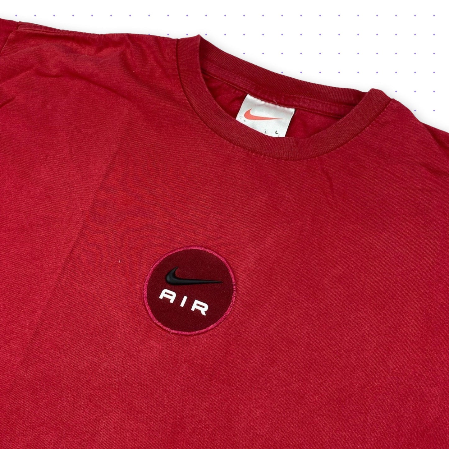 90s Nike Air Rubber Swoosh T-Shirt Red