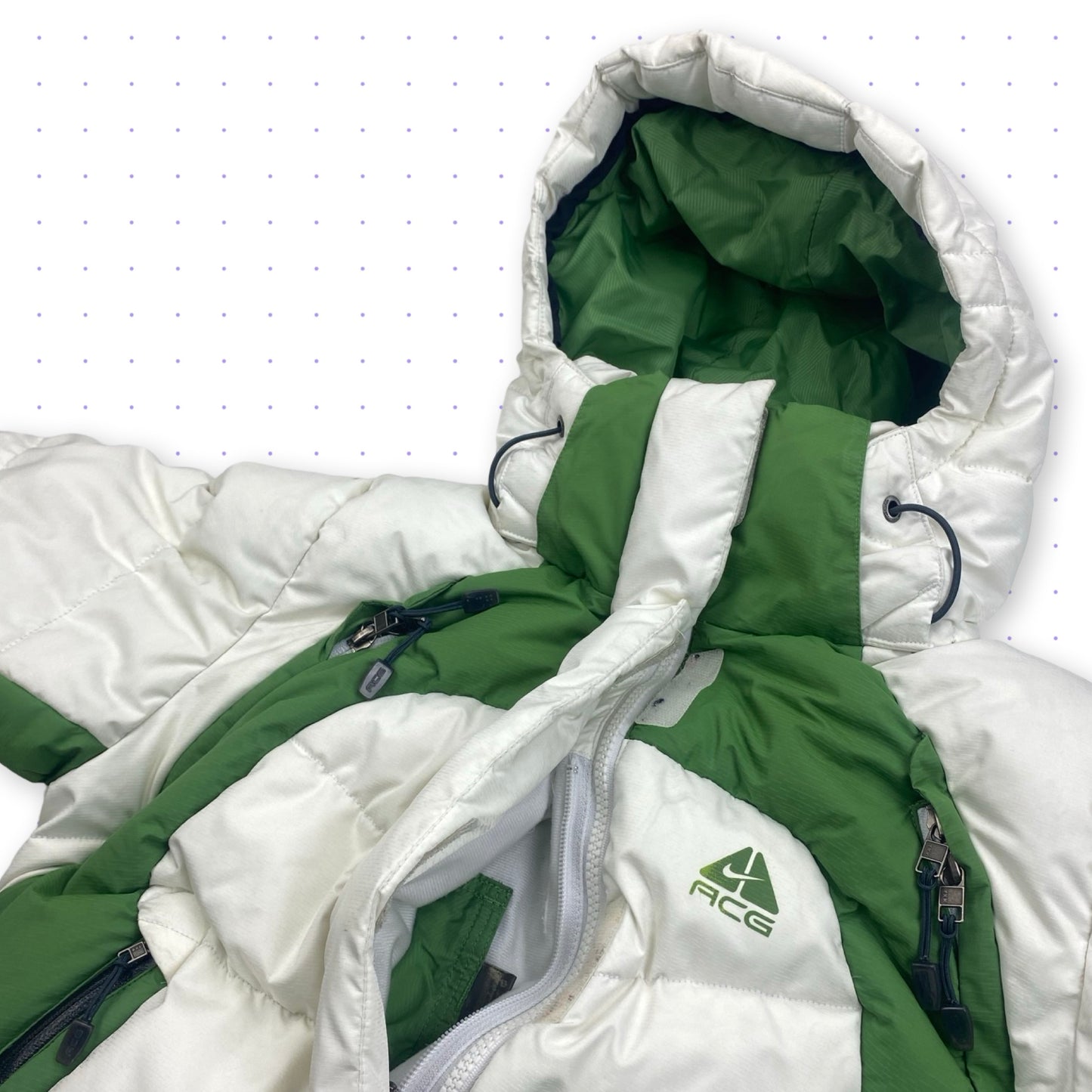 ‘05 Nike ACG Ventilated Puffer Jacket White/Green