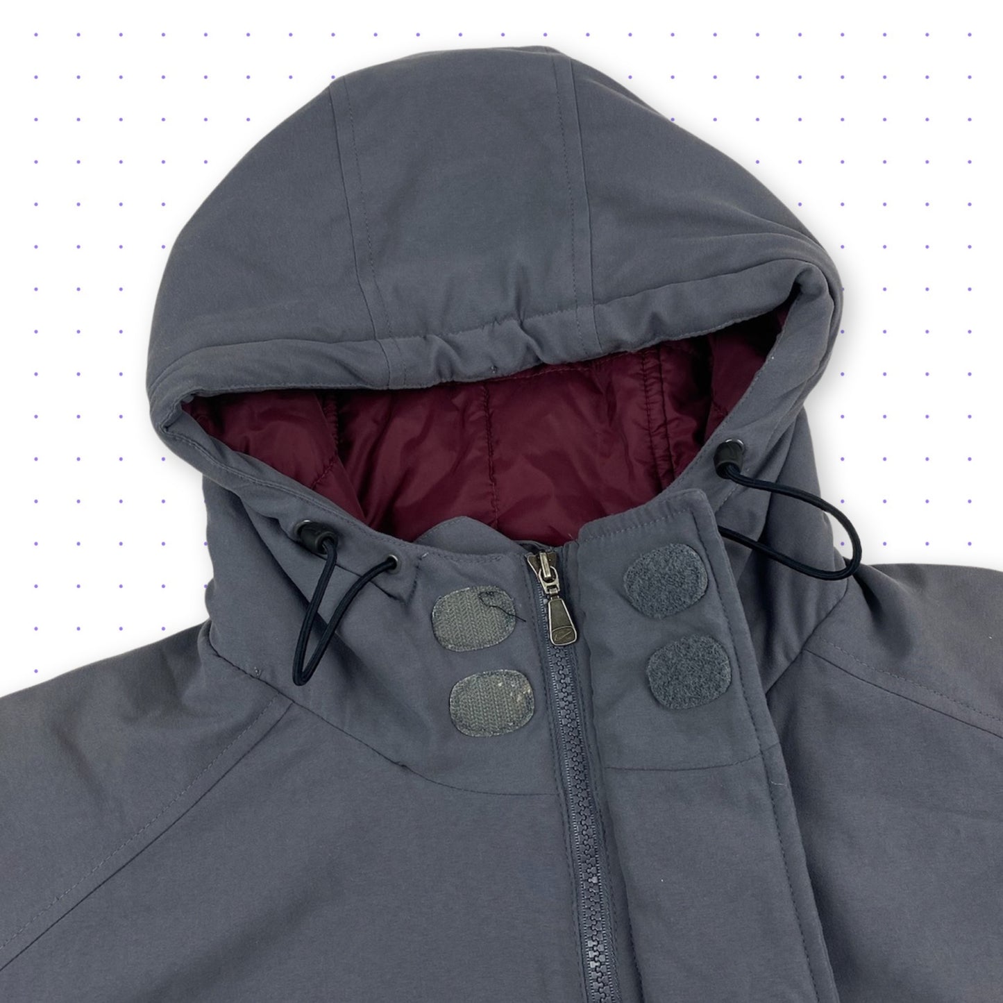 00s Nike Tactical Puffer Jacket Grey/Bordeaux