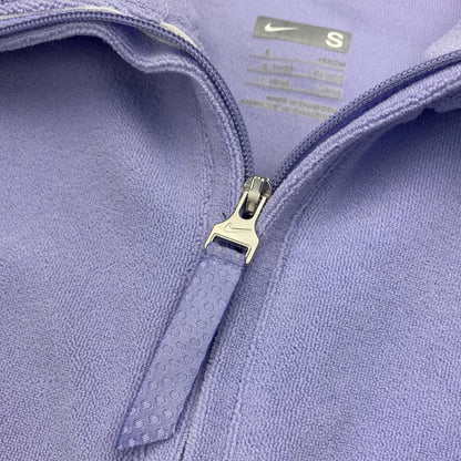 00s Nike Fleece/Nylon High Collar Zip T-Shirt Lilac