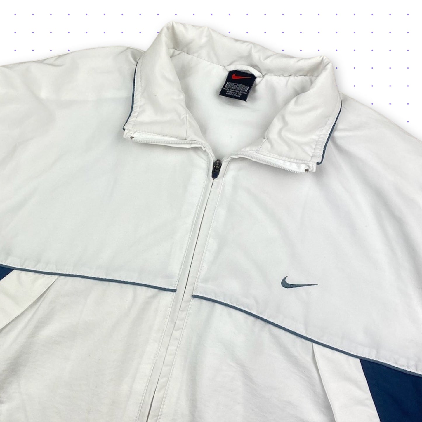 90s Nike Backswoosh Boxy Jacket White/Navy