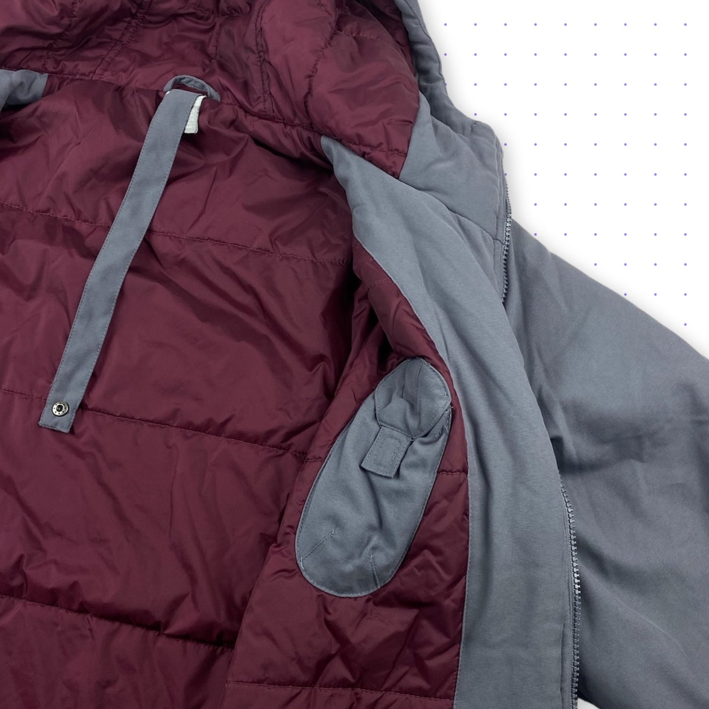 00s Nike Tactical Puffer Jacket Grey/Bordeaux