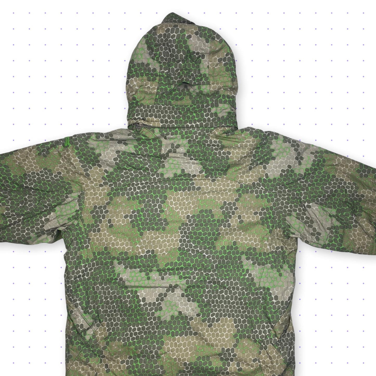 00s Nike ACG Reptile Hex Camo Padded Jacket Green