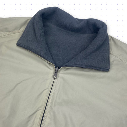 00s Nike ACG 2in1 Nylon/Fleece Reversible Jacket Beige/Grey